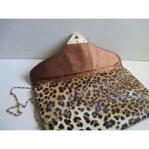 *RETRO Oversized Envelope On Trend Animal Print 2-Way Clutch Shoulder Bag - Picture 4 of 6
